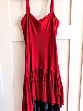 Marithe Francois Girbaud Vintage Red Dress S8 Like New